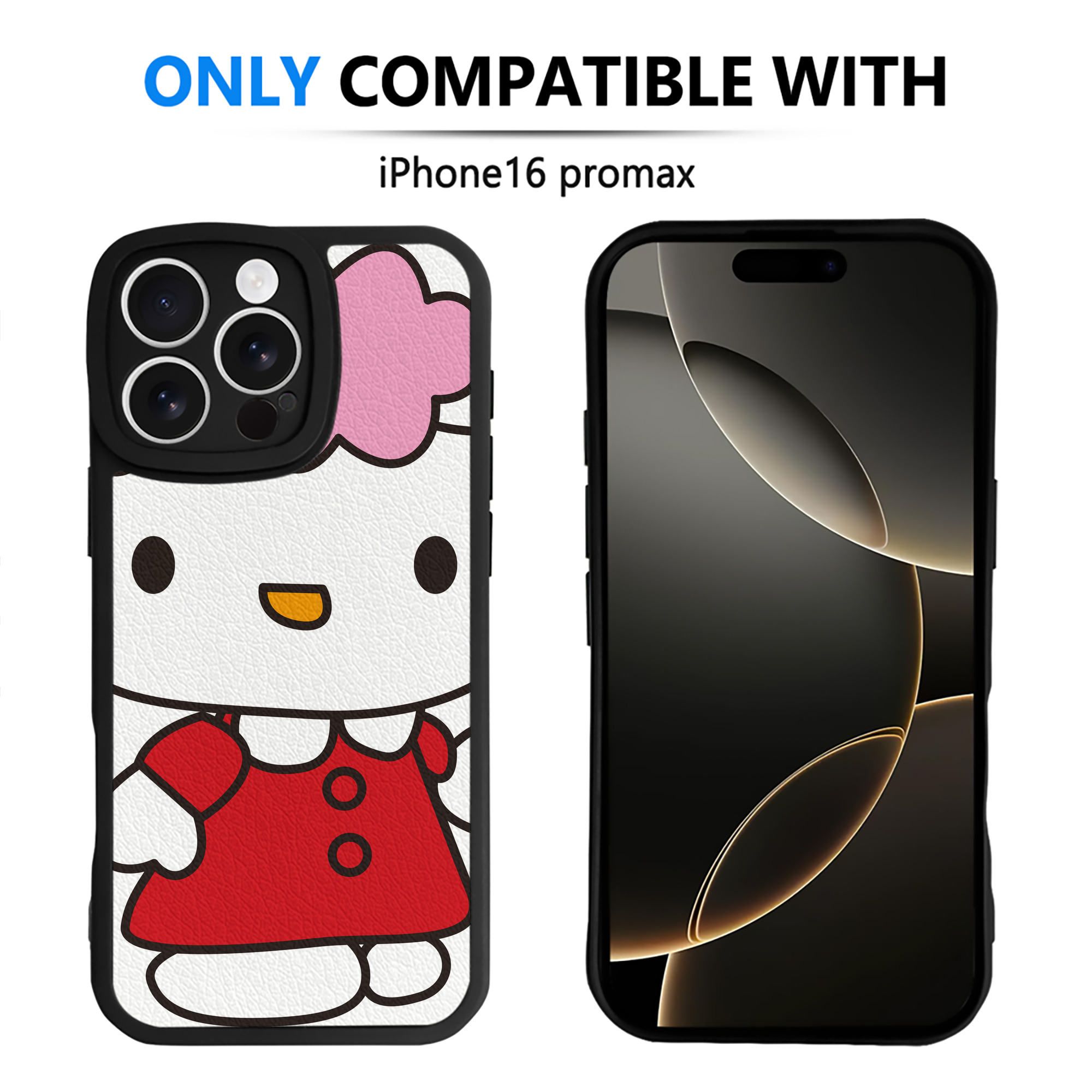 （画像用） Hello Kitty ハローキティ 【iPhone 16シリーズ対応】シリコンスマホケース（レザー調） 材質：シリコン
